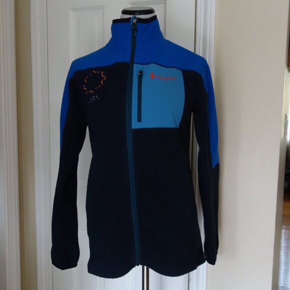 cotopaxi Jackets & Blazers - COTOPAXI Blue Color Block Fleece Zip Jacket – Company Logo – Wmns XS